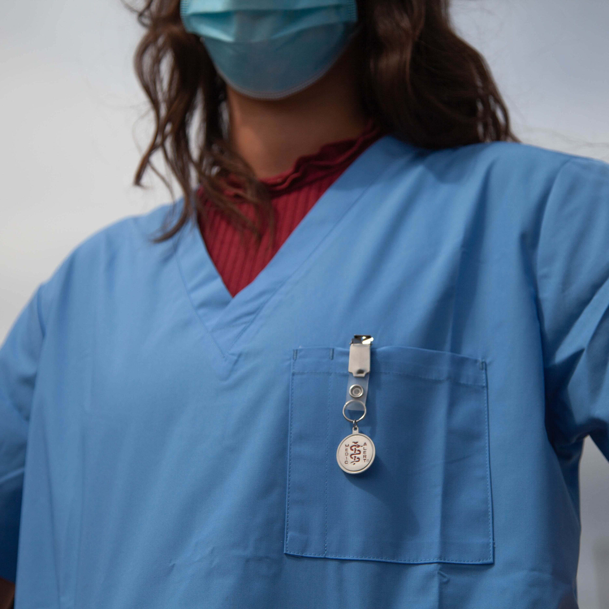 Healthcare worker in uniform, serviced by All Pro Linen in Boise ID